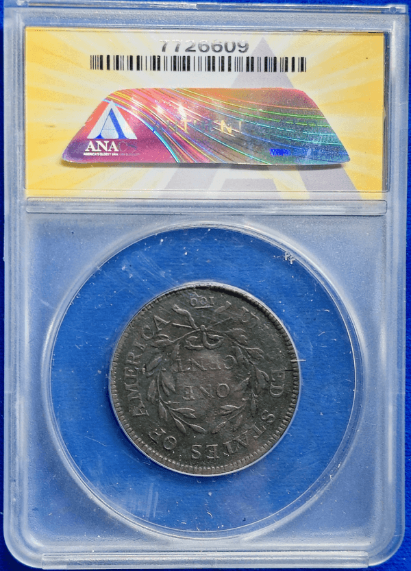 1797 Large Cent Reverse of '95 Grip edge - reverse holder view