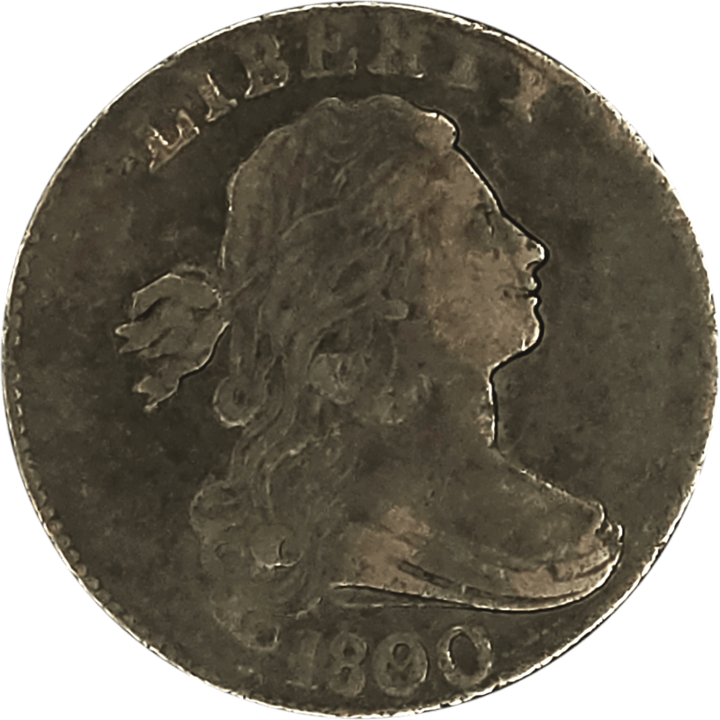 1800 R-3 S-194 Large Cent Over Date, 2nd Hair Style Obverse View