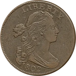 1802 Draped Bust Cent S-228 Variety Obverse View
