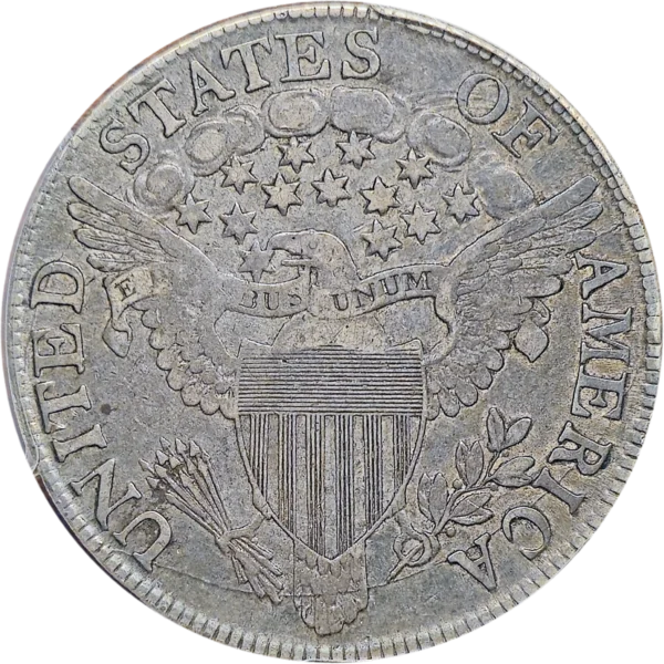 1807 Draped Bust Half Dollar PCGS F15 Reverse View