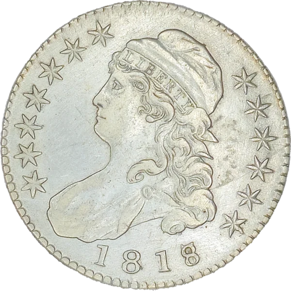 1818 Over 7 Capped Bust Half Dollar Obverse