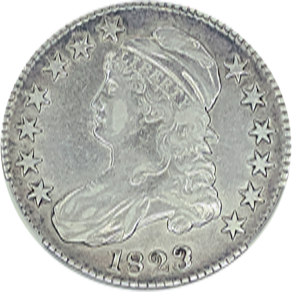 1823 Capped Bust 50c "Patched 3" CACG