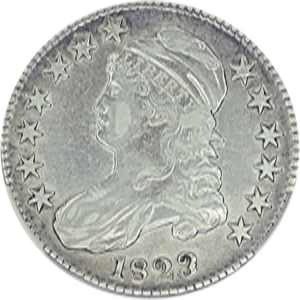 1823 Capped Bust 50c "Patched 3" CACG