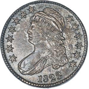 1823 Capped Bust Half Dollar O-103 Obverse View