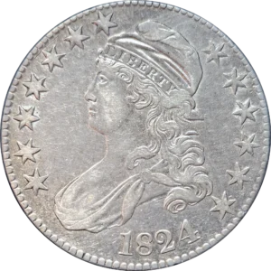 1824 Over 4 Capped Bust Half Dollar