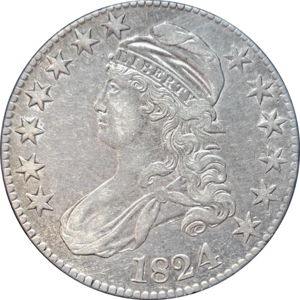 1824 Over 4 Capped Bust Half Dollar