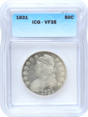 1831 Capped Bust Half Dollar ICG VF35