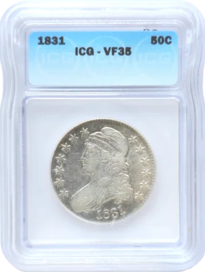 1831 Capped Bust Half Dollar ICG VF35
