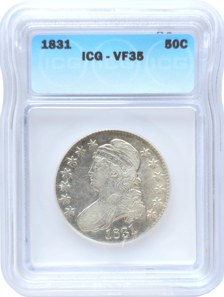 1831 Capped Bust Half Dollar ICG VF35