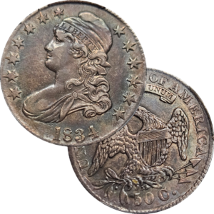 1834 Capped Bust Half Dollar PCGS VF35