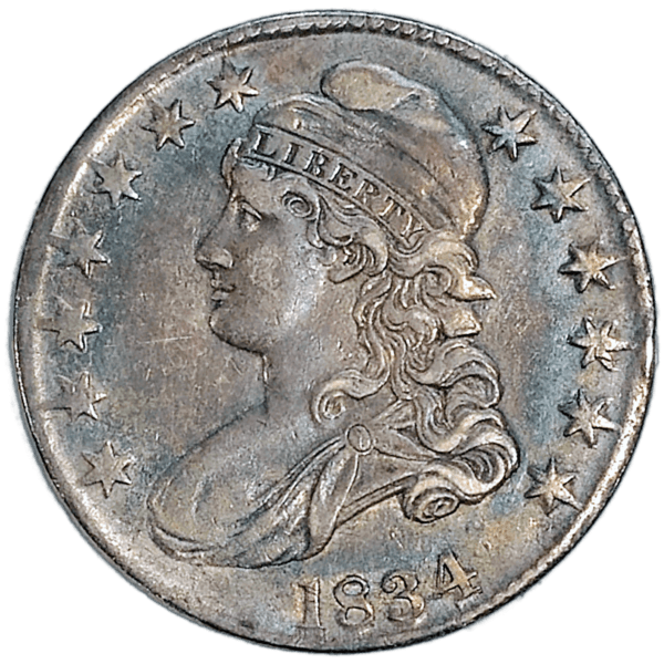 1834 Capped Bust Half O-101 Obverse View