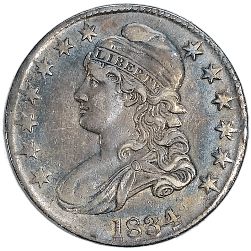 1834 Capped Bust Half O-101 Obverse View