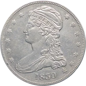 1839 Capped Bust Half Dollar Obverse View