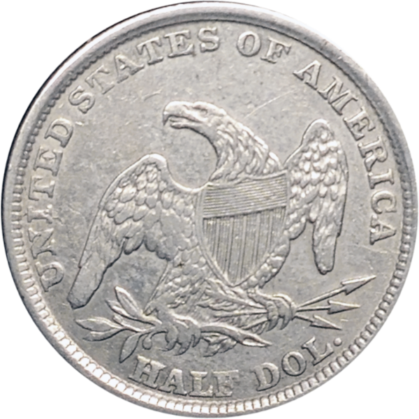 1839 Capped Bust Half Dollar Reverse View