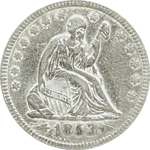 1853 Seated Liberty 25c A&R