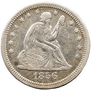 1856 Seated Liberty 25c Obverse