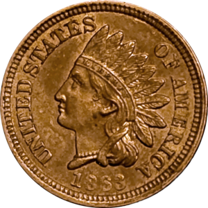 1863 Indian Head Cent AU Obverse View