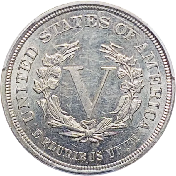 1883 No Cents V Nickel Reverse View