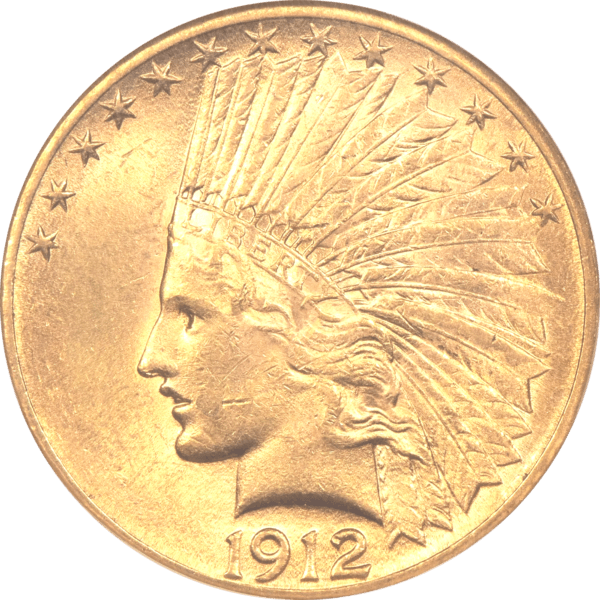 1912 Indian Head $10 Gold