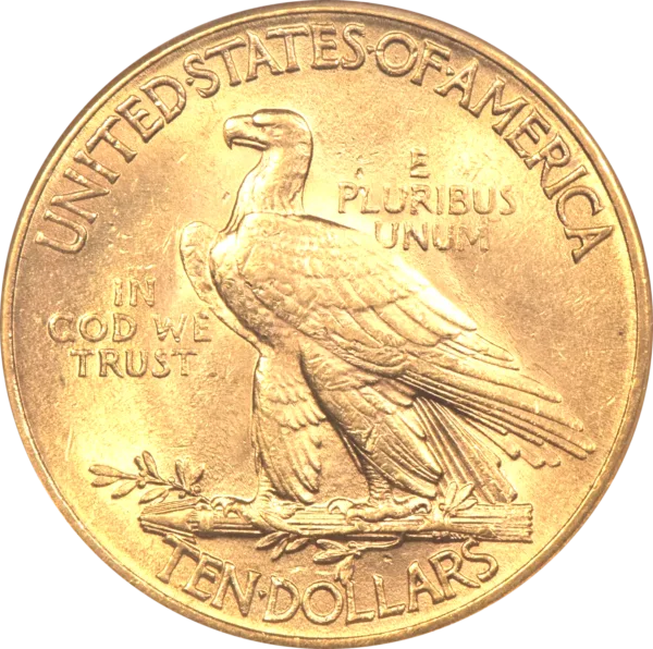 1912 Indian Head $10 Gold reverse