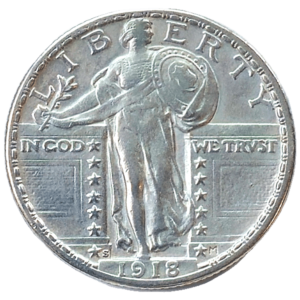 1918 S Standing Liberty Quarter