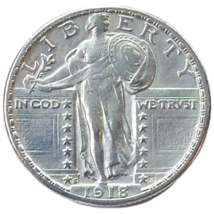 1918 S Standing Liberty Quarter