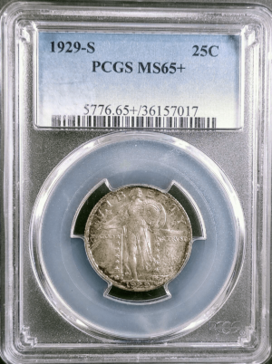 1929 S SLQ MS65+ PCGS Obverse holder