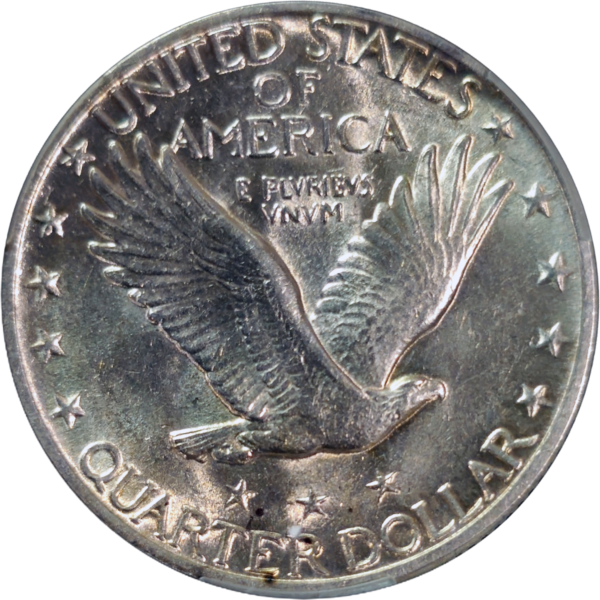 1930 Standing Liberty Quarter AU58 CACG Reverse