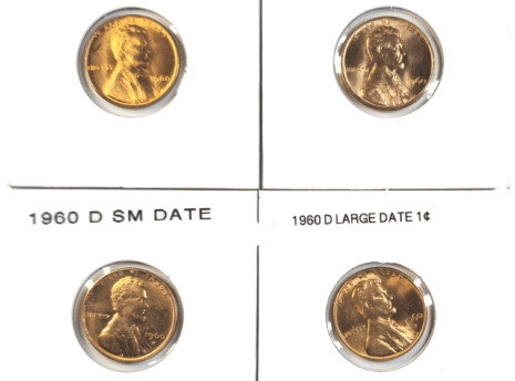 1960 P & D Lincoln Cent Large & Small Date Set