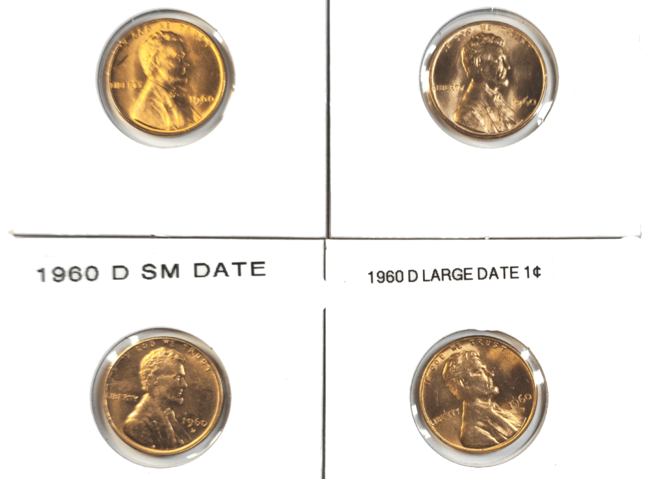 1960 P & D Lincoln Cent Large & Small Date Set