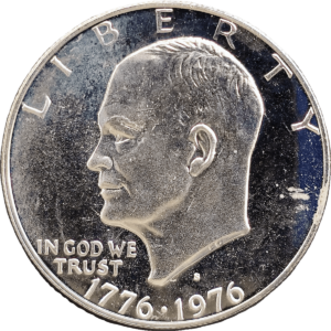 1976 Bicentennial Proof Eisenhower Dollar Obverse View