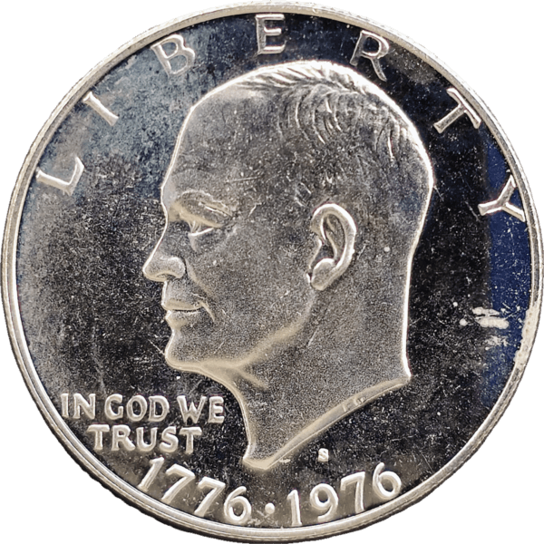 1976 Bicentennial Proof Eisenhower Dollar Obverse View