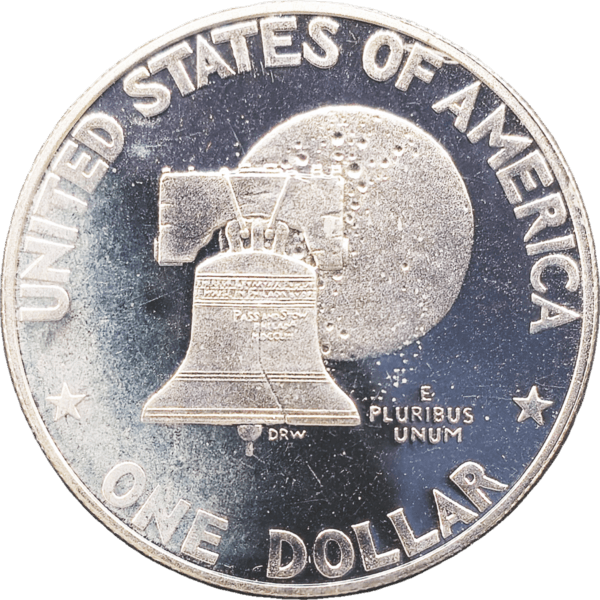 1976 Bicentennial Proof Eisenhower Dollar Reverse View