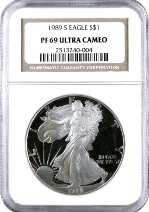1989 S American Silver Eagle Proof NGC PF69UC