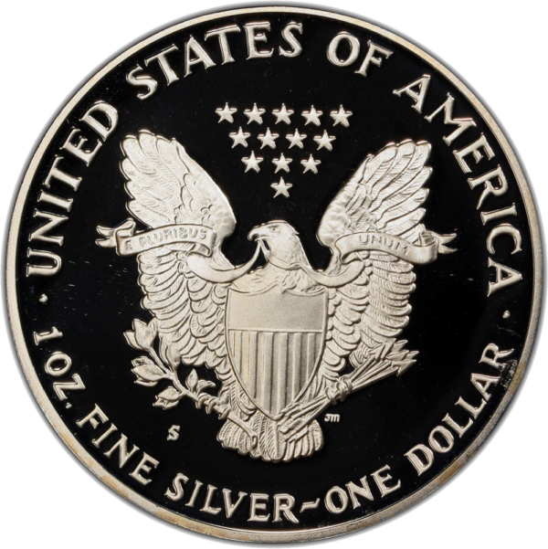 1992 S American Silver Eagle NGC PF69UC Reverse