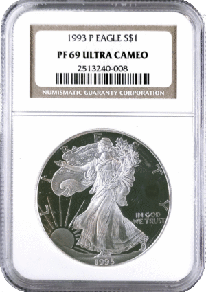 1993 American Silver Eagle Proof NGC PF69UC