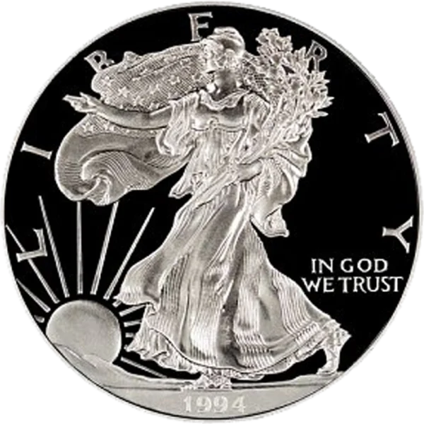 1994 P American Silver Eagle Proof Obverse View