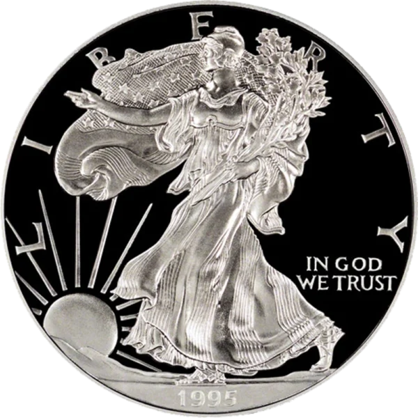 1995 P American Silver Eagle Obverse View