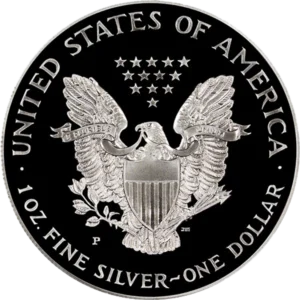 1995 P American Silver Eagle Reverse View