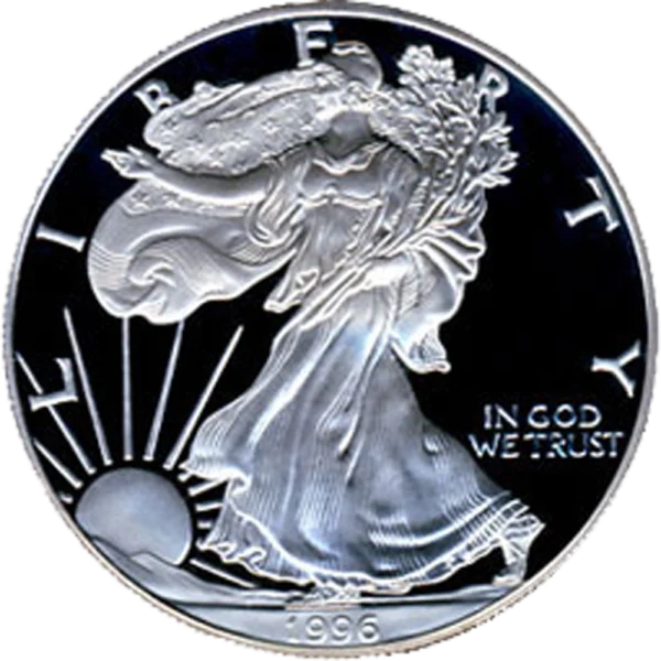 1996 American Silver Eagle Proof NGC PF69UC Low Mintage Obverse View