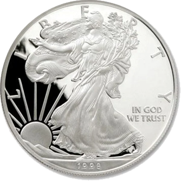 1998 P American Silver Eagle Proof Obverse View