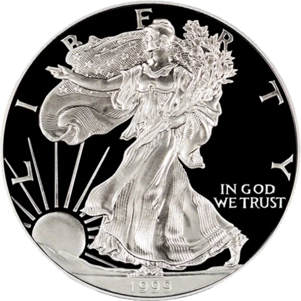 1999 P American SIlver Eagle Proof Obverse View