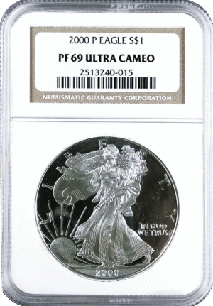 2000 P American Silver Eagle Proof NGC PF69UC
