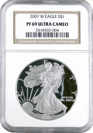 2007 American Silver Eagle Proof NGC PF69UC