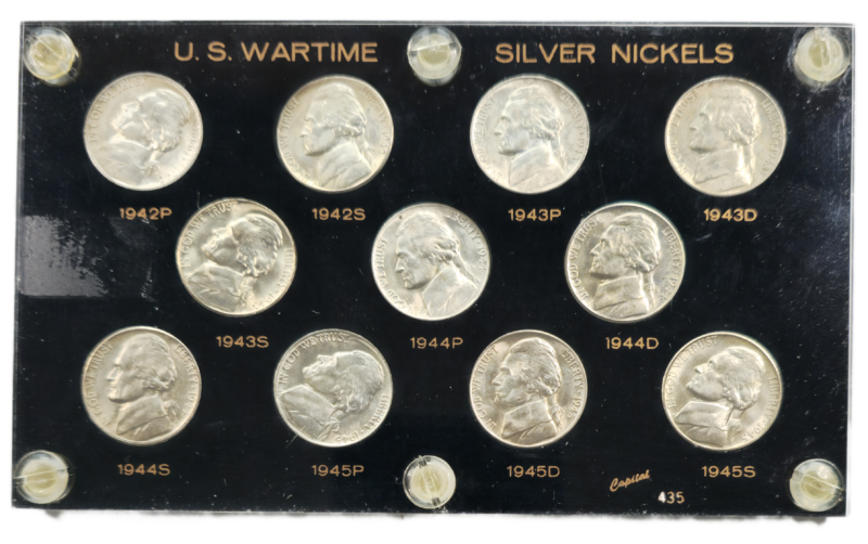 War Nickel Set in Capital Plastic Obverse View