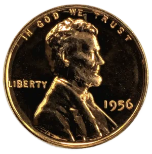 1956 Lincoln Cent Proof Obverse