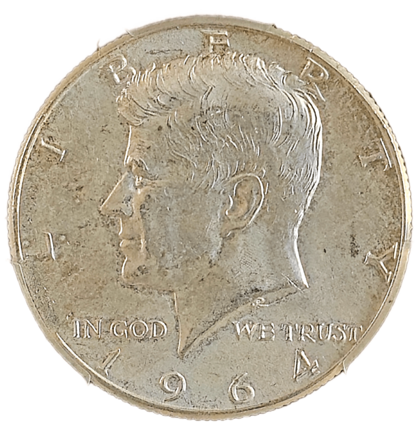 1964 Kennedy Half Defective Planchet Error PCGS MS64 Obverse View