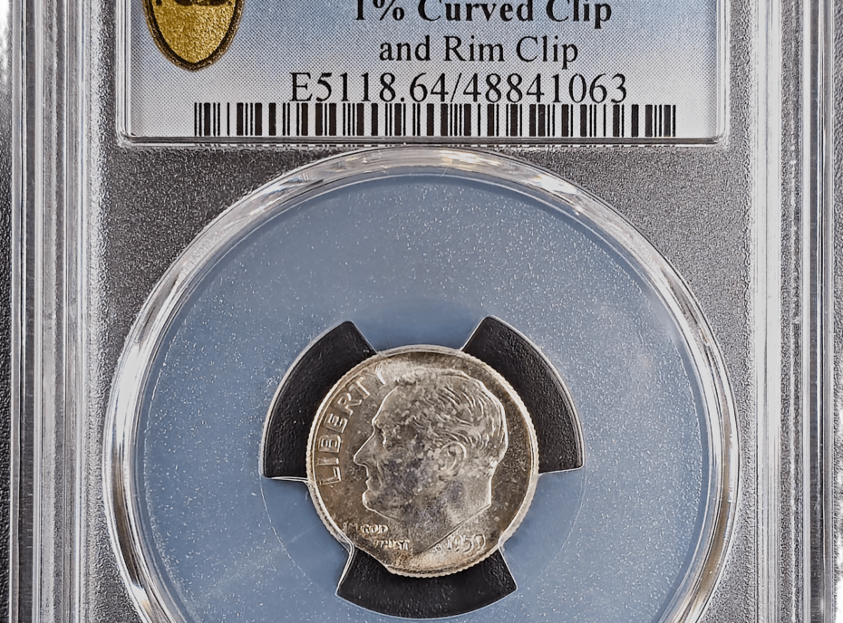 1959 Roosevelt Dime with Unique Errors PCGS MS64 Obverse Holder