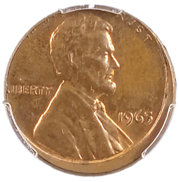 1965 Lincoln Cent 3% Misaligned Die Obverse View