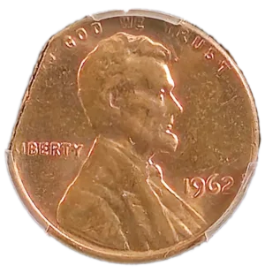 20240531_231733 1962 Lincoln Cent 5% Straight Clip Obverse View